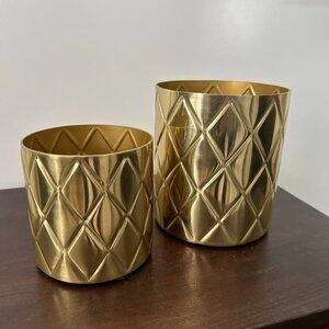 SOLD 2 x IKEA gold pots